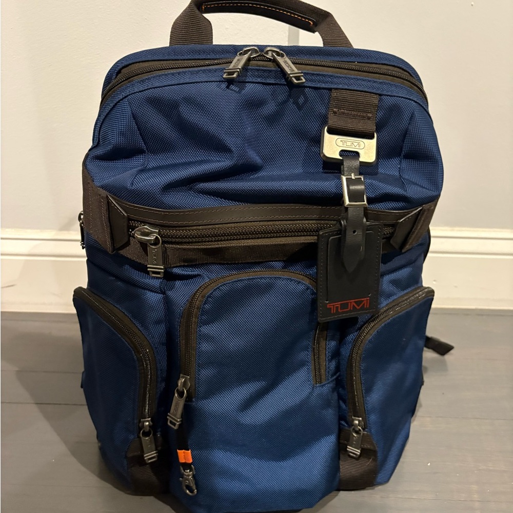 Tumi Navy Nickerson expandable backpack